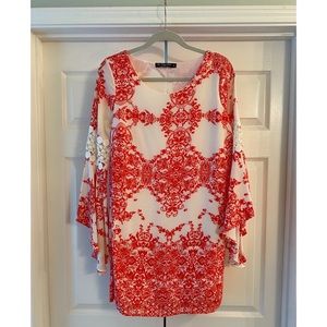 By Together red and white dress